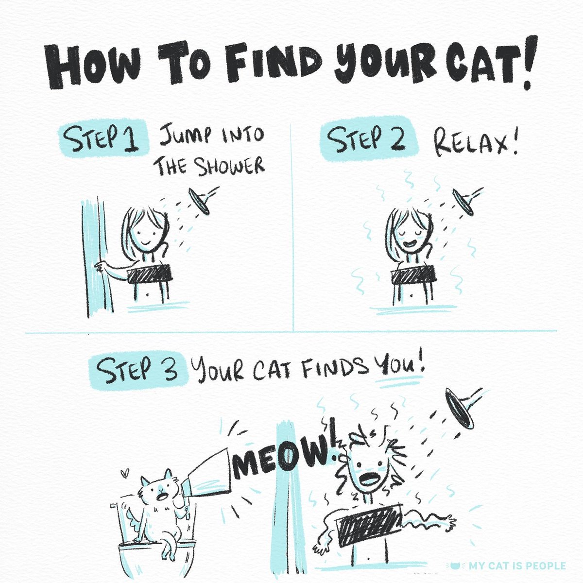 mycatispeople's tweet image. Assumimg your #cat has trained you to never close the bathroom door, this works every ti--MEOWWW!! 💖 Oh, there you are! #cats #catladyproblems #MEOW