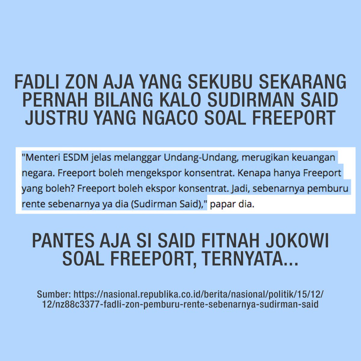 Aryoqudsy1's tweet photo. Rekam jejak media massa memang paling jujur untuk saat ini ya pak @sudirmansaid 🤭

#SudirmanSaidBohong
#01JokowiLagi
#01JokowiAmin
#01IndonesiaMaju
@ulinyusron 
@KertonegoroYoni 
@brampangaribua1 
@bukpang 
@IskandarPrabudi 
@_jimmyambarita 
@GintingsHaris https://t.co/aJjjkbfOQI