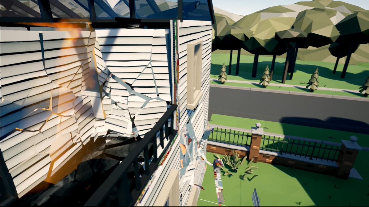 EvilCoGames's tweet photo. 💪💪💪 It's a win when you jump out of the exploding house at the last moment! 💥

https://t.co/zsoFkdBlA0 
#Steam #arsonist #gamedev #indiedev #indiewatch #gaming #indiegame #indiegames #UE4 #unreal #videogames #IndieDevHour https://t.co/WlpqXgHXzy