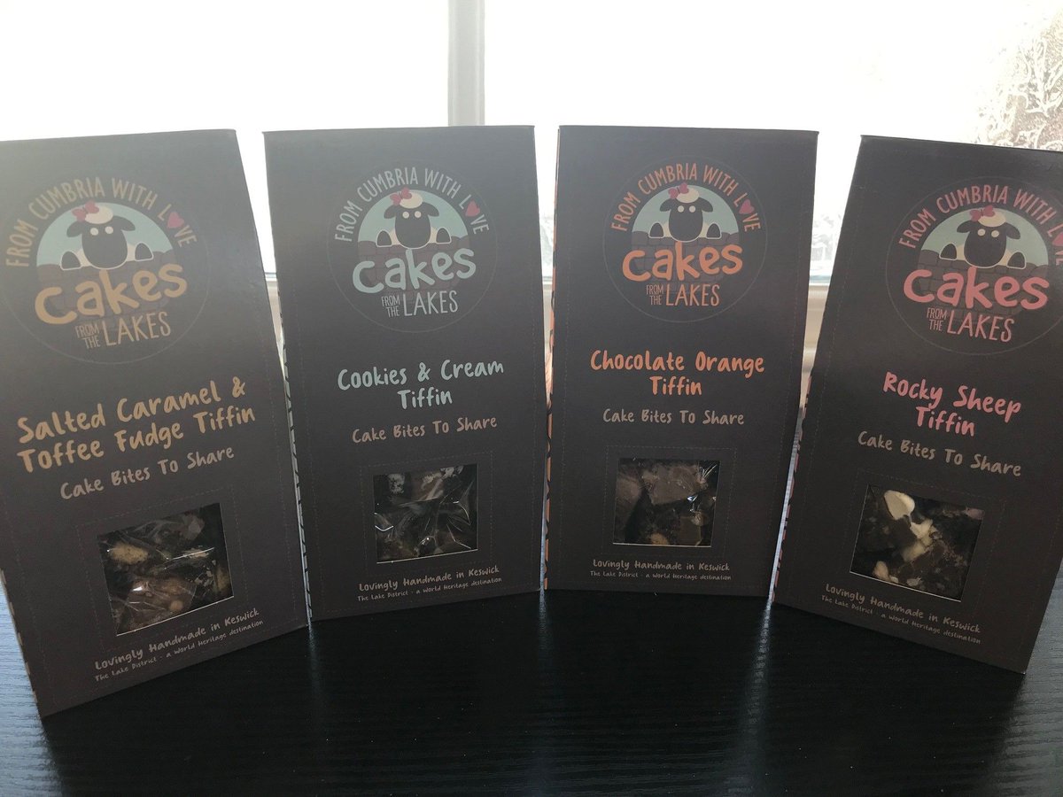 KeswickTourism's tweet photo. The  lovely Laura from @LauraintheLake has just popped in with these amazing treats.  Just perfect as a gift or a treat for yourself. Not sure I'll be sharing these though 😊 #cake #madeinkeswick #TastyThursday https://t.co/dU4KDmLeFL