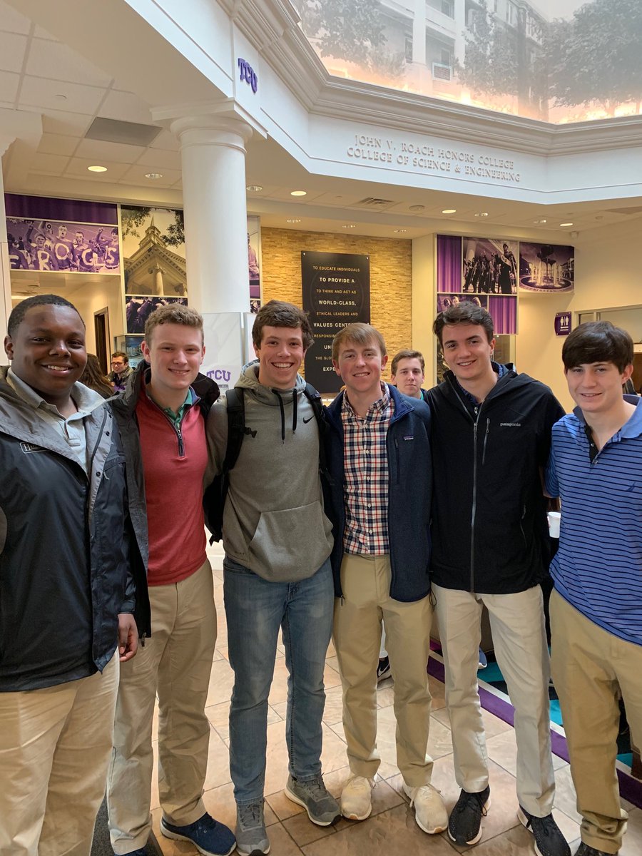 taknightsfan's tweet photo. We are able to have our group meet Trey Hudson at TCU for our tour.  👍 https://t.co/oSHU8pa7Ep