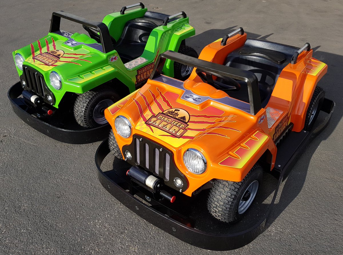 Check out the final graphic design on the 8 new Formula K mini-cars destined for the Needles landmark attraction, themed as a Dino Safari Jeep the kids are going to love them