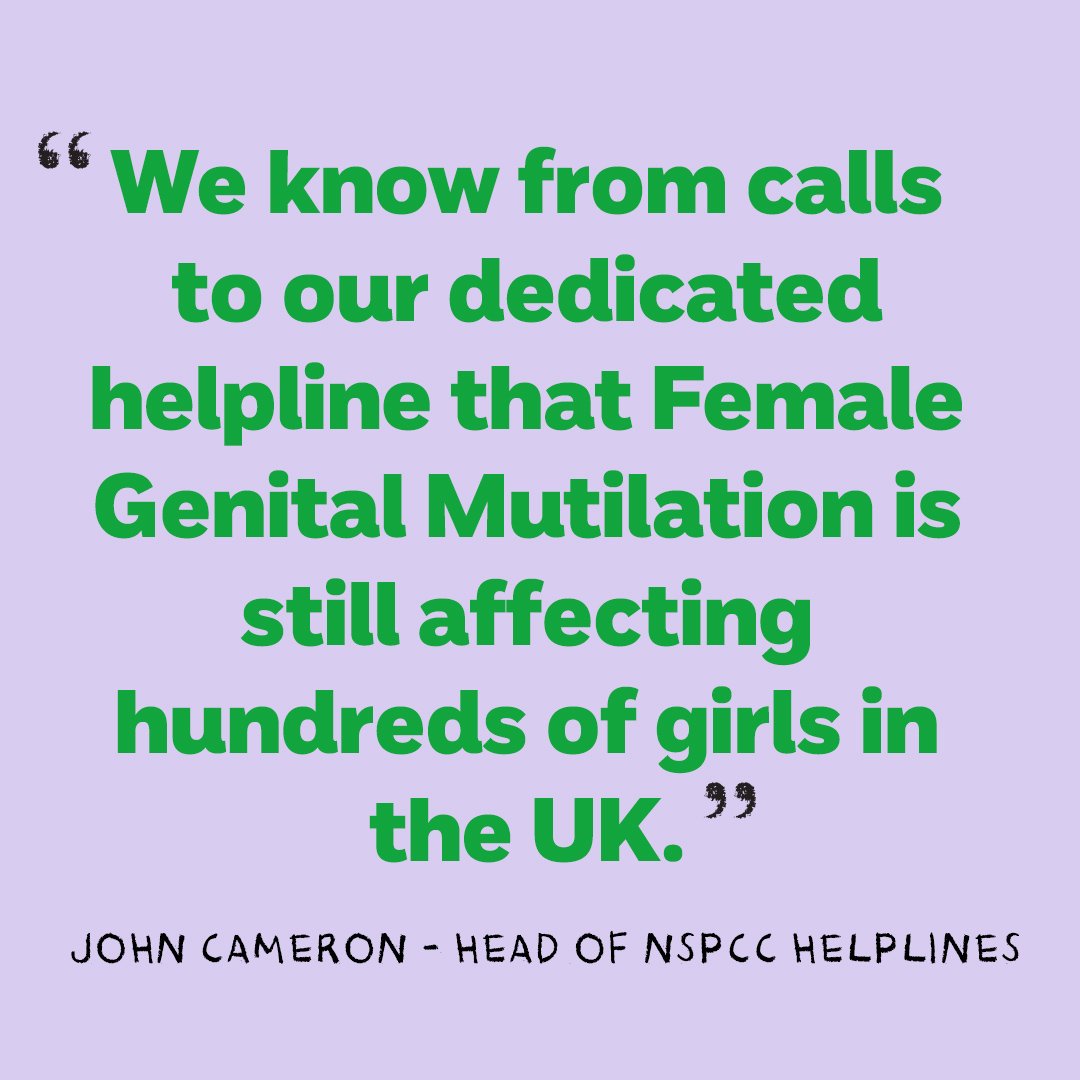 Female Genital Mutilation is child abuse and only by raising awareness &amp; ending the silence about it can we stop it. If you're concerned about a child you can contact our FGM helpline on 0800 028 3550 or email fgmhelp@nspcc.org.uk
