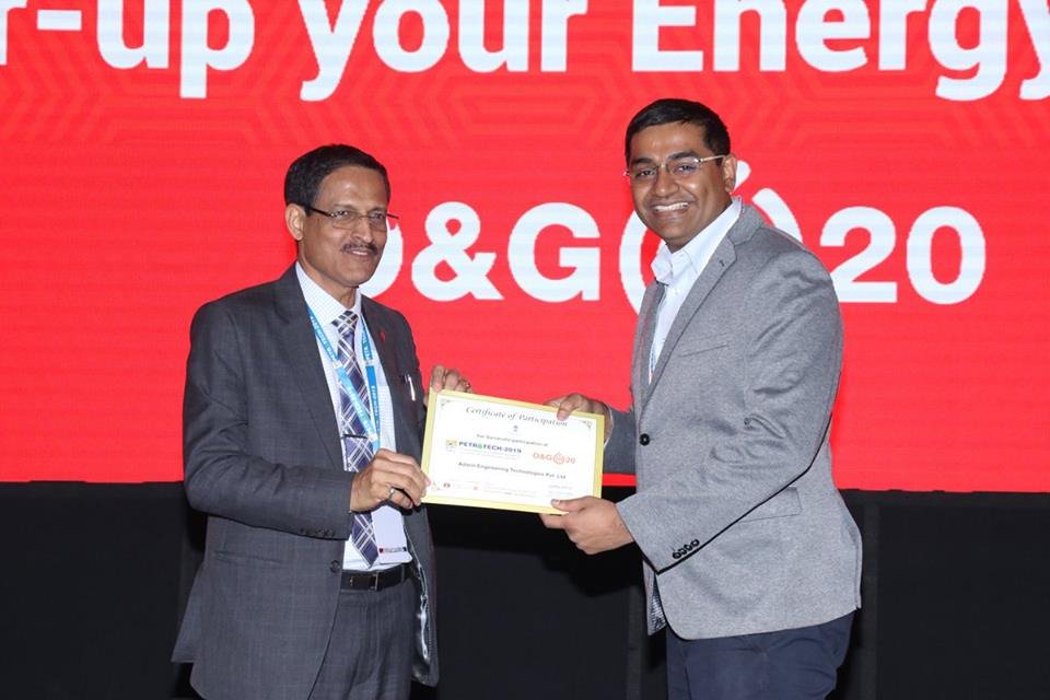 AdarinEt's tweet photo. Bagged 1st position as best energy startups India @Petrotech2019 at O&amp;G 20 event. @ONGC_ @fipiind https://t.co/l7xBI6WikY