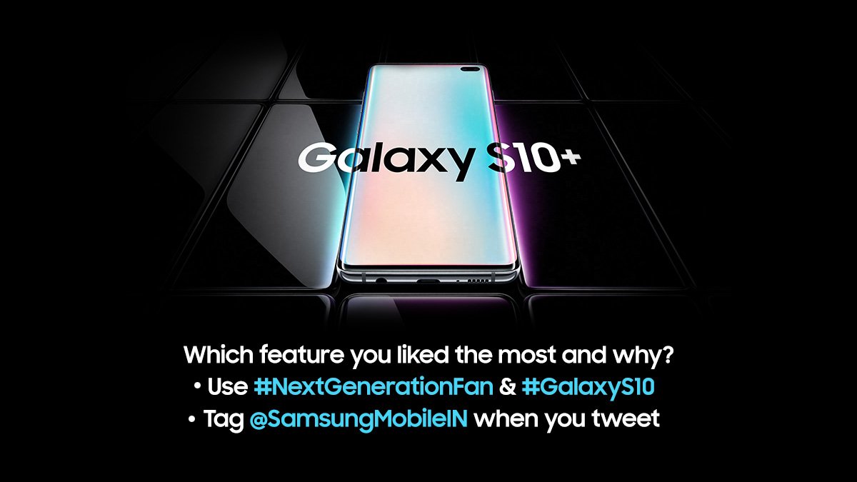 SamsungIndia's tweet photo. Do you want to be the #NextGenerationFan? Here’s what you should do. Relive the global Unpacked Event https://t.co/h6WWl8uKCY  and tell us what impressed you the most about the #GalaxyS10.  [1] https://t.co/XROZ7XJ1hX