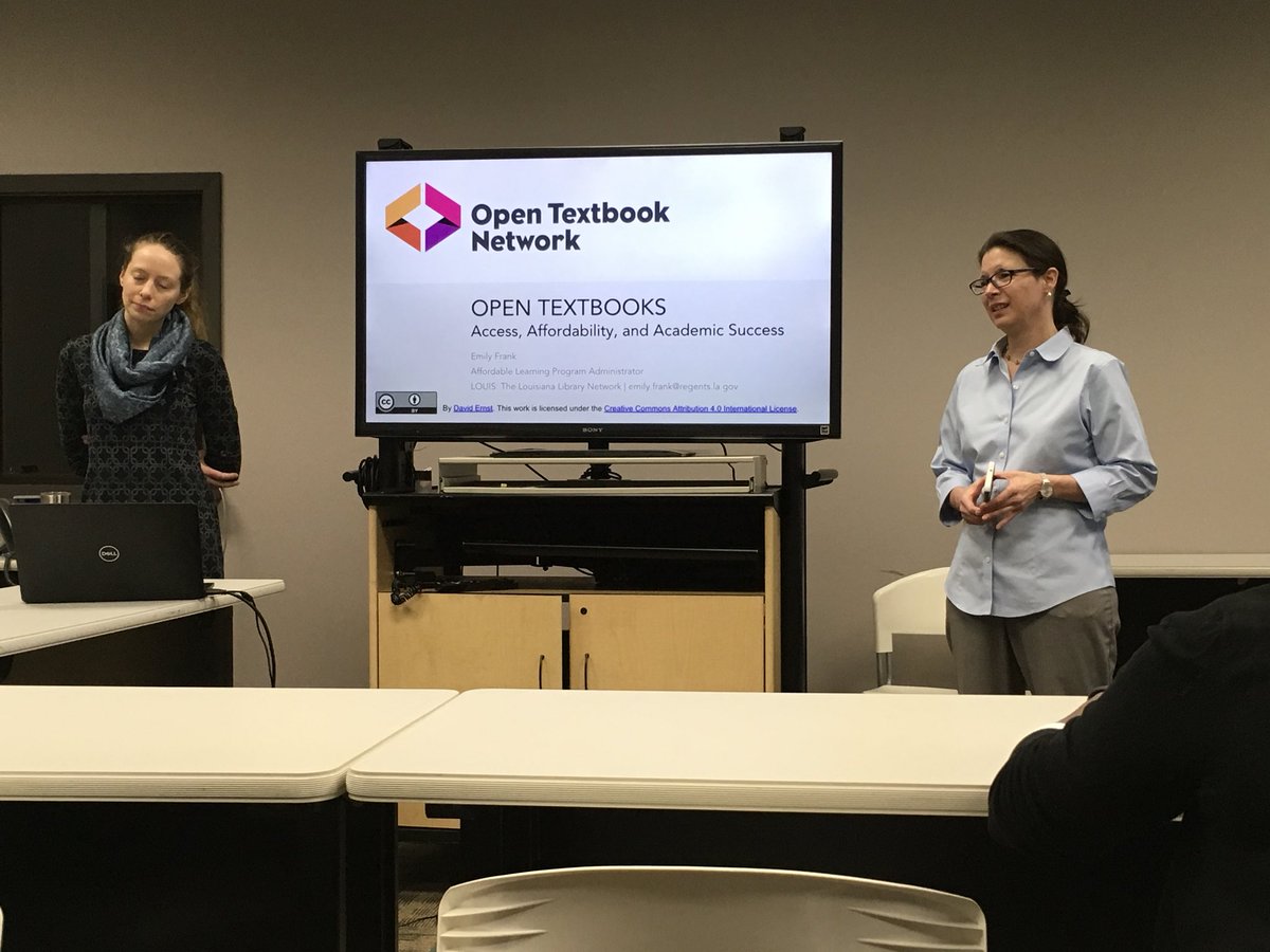 Emily Frank conducting Open Textbook Workshop (open textbooks access, affordability, and academic success) #OER @XavierLibrary