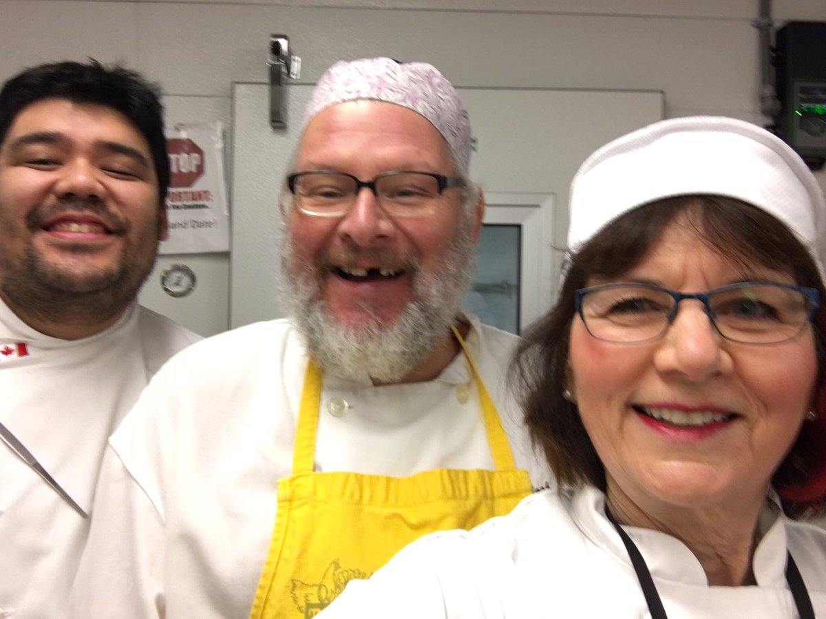 2 red seal chefs and one wannabe. Should make for a great day <a href="/tuppertigers/">Tupper Secondary</a> with the level one cook students #vsblearns