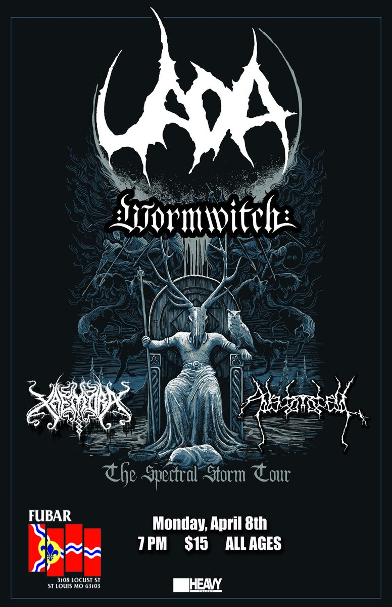Xaemora's tweet photo. Playing with UADA once again at @Fubar_Stl 4/8!

#BlackMetal #STL #StLouis #metal #deathmetal #livemusic https://t.co/zp2mABwP8n