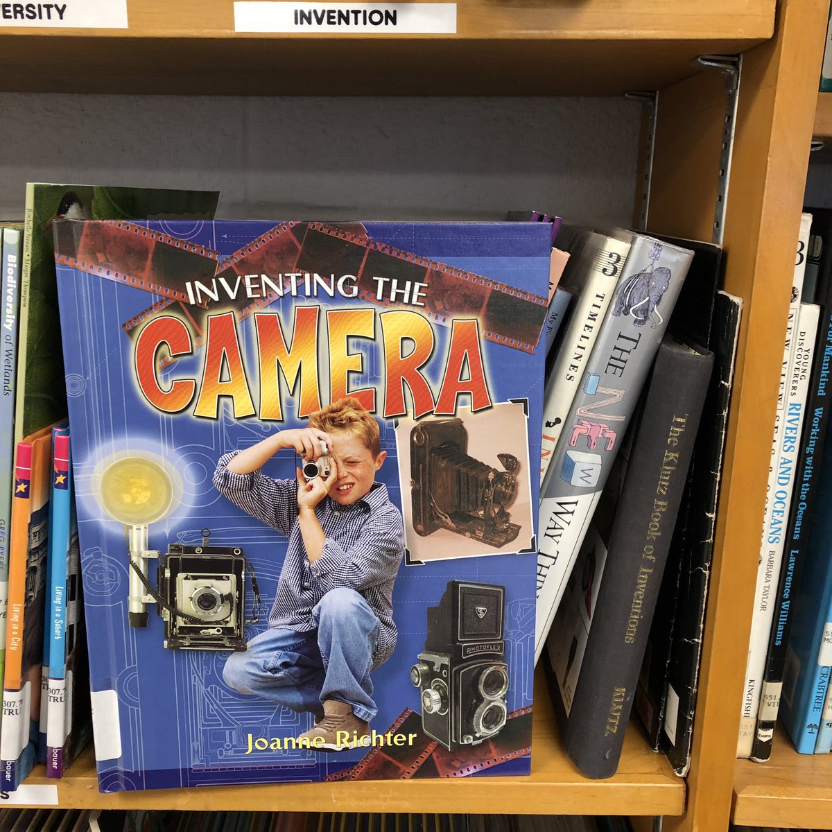 DuffinsLLC's tweet photo. New daily feature in the #DuffinsLLC: Daily Deep Dive! Each day we’ll take a deep dive into the stacks and highlight a cool or interesting book that folks might not know about. Today it’s “Inventing the Camera” because the #dailydeepdive couldn’t exist without it! @DuffinsBayPS https://t.co/X2pFu9sBXt