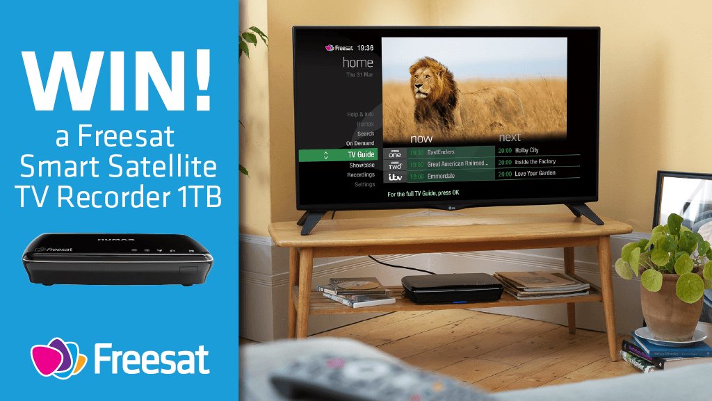 HughesDirect's tweet photo. Enter our latest competition to #WIN a @freesat_tv Smart Satellite TV Recorder 1TB!
Simply follow us @HughesDirect &amp; RT 🍀🎁
Ends 27/02/19, Ts&amp;Cs apply - https://t.co/CnneDWTnDR https://t.co/QHMUBXRRtX