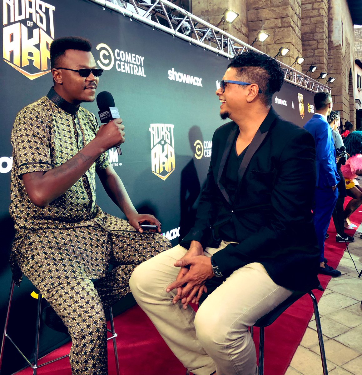 ShowmaxOnline's tweet image. Red carpet #RoastOfAKA @ComedyCentralAF @joeyrasdien #tolassmo