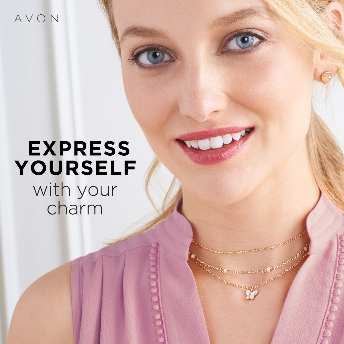 Three-tiered choker with enamel-like symbolic charm!  Bring ON SPRING!  Change it up with some SUPER Jewelry!  #Avoncapecod #LaurieAnneWalsh #jewelry #Sparkle go.youravon.com/3bhkpm