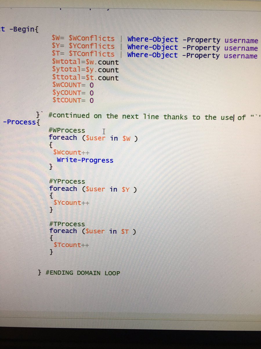 Xajuan17's tweet image. #powershell #codestyle am I crazy for the intent of the indent?!