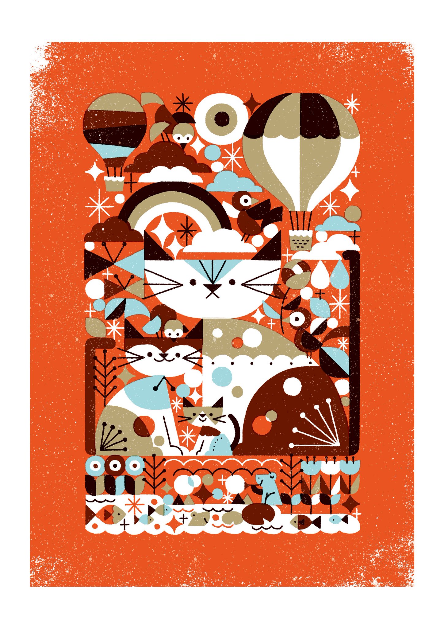 超貴重】サタケシュンスケ 直筆サイン入り パネル作品(ネコ) 