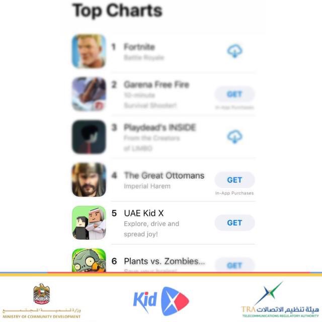 tdrauae's tweet photo. لعبة Kid X تحتل المركز الخامس في فئة ( المغامرة ) في متجر تطبيقات أبل معلومة: #منصة_الحكومة_الرقمية_للطفل أطلقتها @TheUAETRA @MOCDUAE
.
. 
حمّل التطبيق الآن
https://t.co/BNU4CRo5DE https://t.co/HzYptG9Tbj