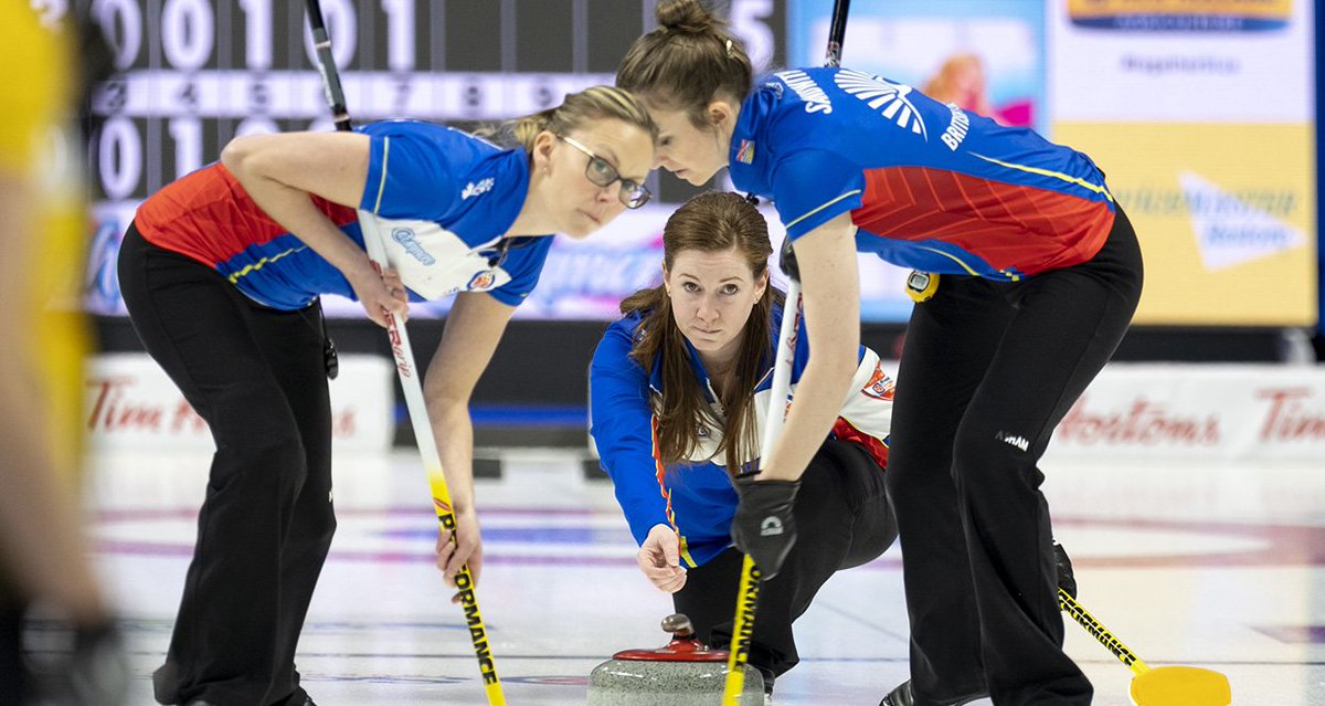 Scotties rookie skip Sarah Wark of B.C. has managed to fly under the radar this week at the Scotties Tournament of Hearts. But her team's tiebreaker-victory against Manitoba has launched her into the spotlight. Read our recap here: bit.ly/2VaGfXy #STOH2019