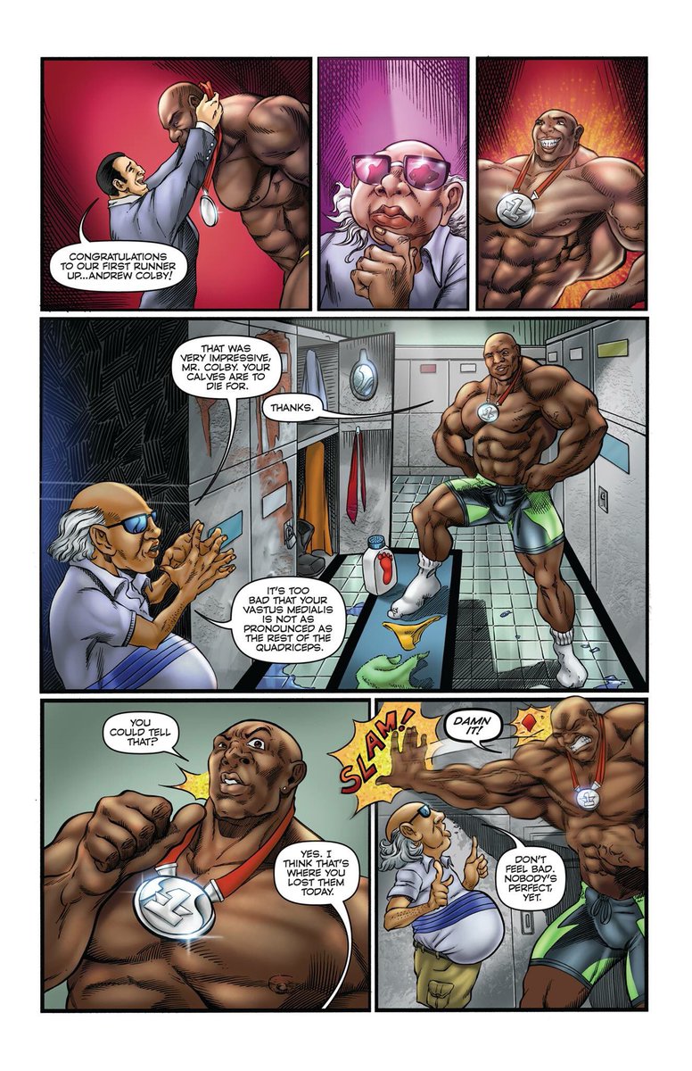 hardbodycomic's tweet photo. Enjoy the first three pages of the critically acclaimed #Hardbody. DM to buy a copy or find us on iTunes HARDBODY by Fred Schwartz &amp; Savy Lim https://t.co/mKXIJFscZ6
#comic #indiecomics #horror #horrorfans #HorrorFam #bodybuilding #FitnessMotivation #bodytransformation https://t.co/aC5DQrbKZp