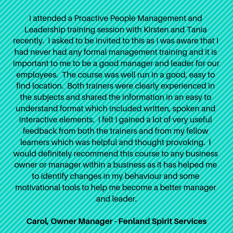 We've had great feedback from all our attendees on Proactive People Management - they've all come away feeling empowered and confident to manage their teams to greater success! Check out our next date here: eventbrite.co.uk/e/proactive-pe… £50 off if you book through me ;)
