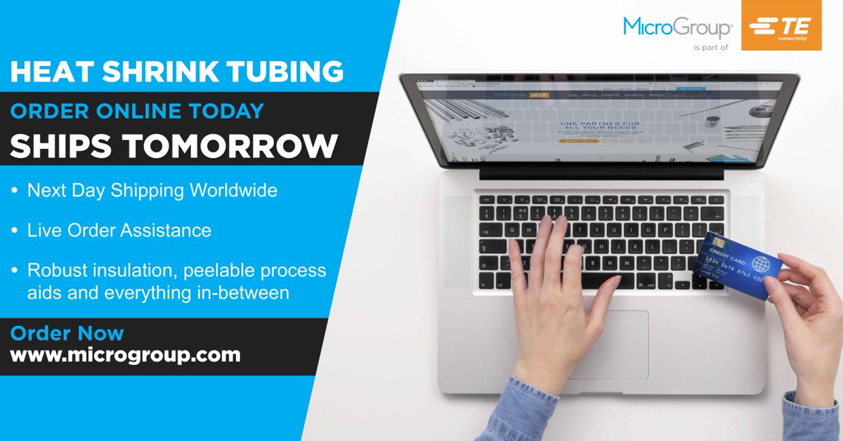 MicroGroup_Inc's tweet photo. Ordering heat shrink tubing has never been easier. Order online, pay with your credit card and we'll ship to you, next business day…simple #heatshrinktubing #microgroup #heatshrinkonline #alltube #tubing https://t.co/YeVwu6t80r
