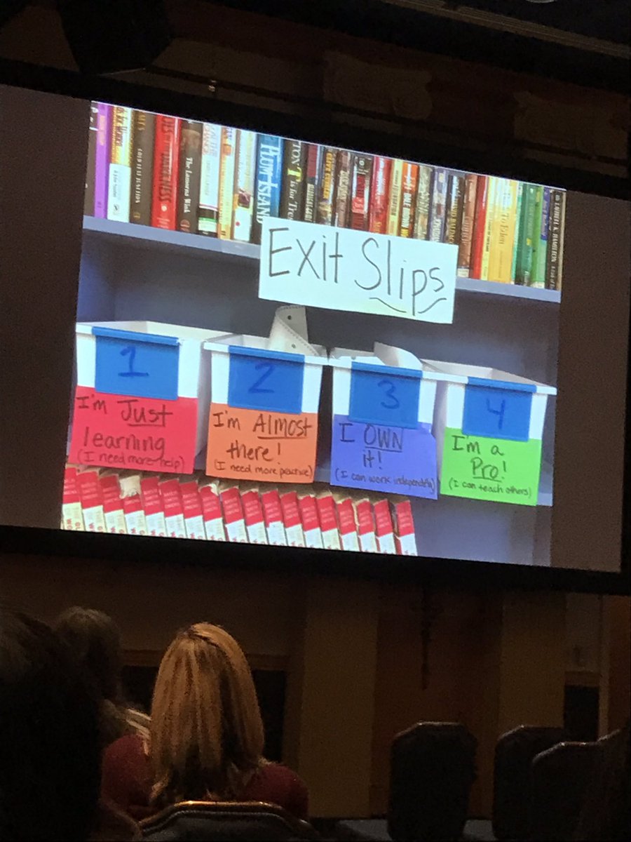 MsSchwappach's tweet image. What a great way to add self assessment to exit slips. #cisc2019 @CajonValleyUSD