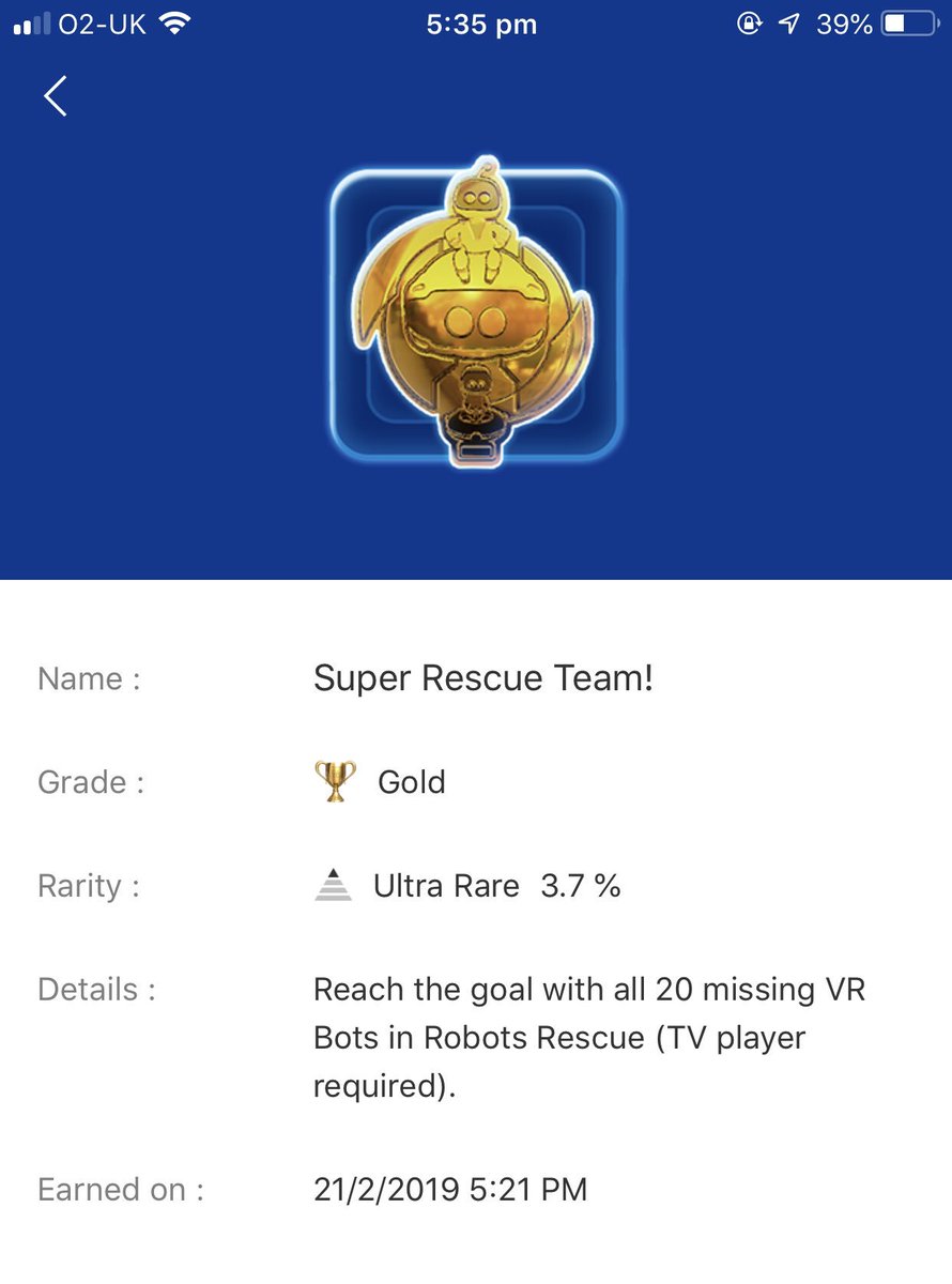 eve_eyre's tweet photo. Top trophy of the day! 🏆🥇
#psn #psapp #astrobot #vr #psvr #playroomvr https://t.co/O81YG87IWB