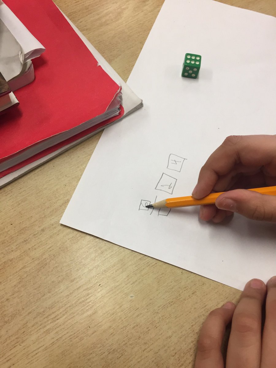 GandyRoom8's tweet photo. Competing with a partner to see who can create the largest fraction in 4 rolls of a dice. #GandyNumeracy https://t.co/64OEkSFRqW