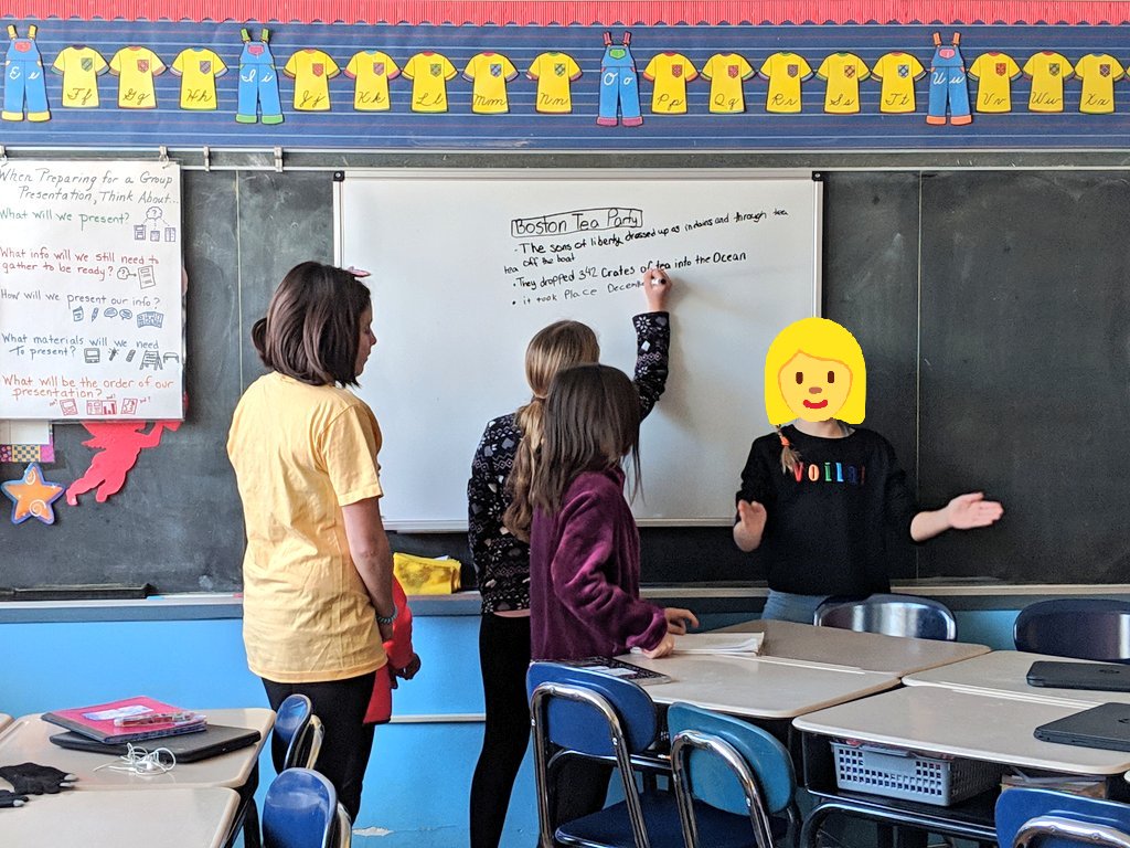 Student led instruction using our new white board from <a href="/NutSwampSchool/">NutSwamp School PTA</a>! #MTPSPride #TeamTiger @NutSwampTigers
