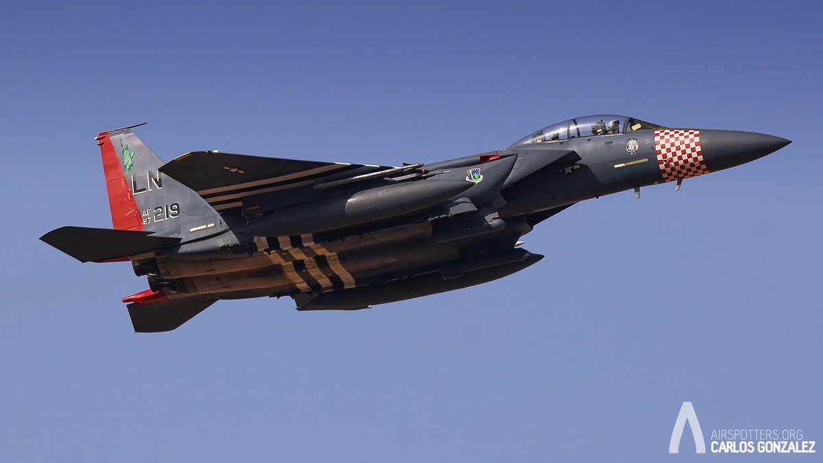 La pieza importante de este TLP 2019-1 es un McDonnell Douglas F-15E Strike Eagle con registro 97-0219. Está destinado en RAF Lakenheath, Reino Unido y forma parte del 492nd FS (48th FW) de la USAFE. Cuenta con un derribo  (SHAHED 129). <a href="/HQUSAFEPA/">@hrnm</a> <a href="/airspottersORG/">AirspottersORG</a> <a href="/NATO/">NATO</a>