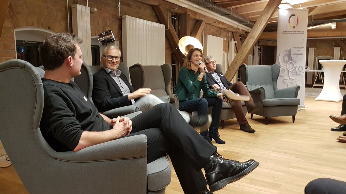 bdeperetti's tweet photo. The French and German start up landscape. "Je t'aime, moi non plus" a discussion of the DFWK in Berlin#francoallemand #dfwk #FrenchTech https://t.co/XVzIsBPuuu