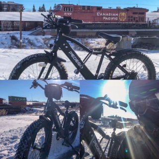 PedegoCalgary's tweet photo. Shout out to my fellow winter bike commuters!  It's a beautiful -15 C this morning in Calgary, AB on my #pedegotrailtracker.  Join the conversation and post your pics of your winter commuter! #winter #pedego #hellofun https://t.co/HP4IrCcK2b