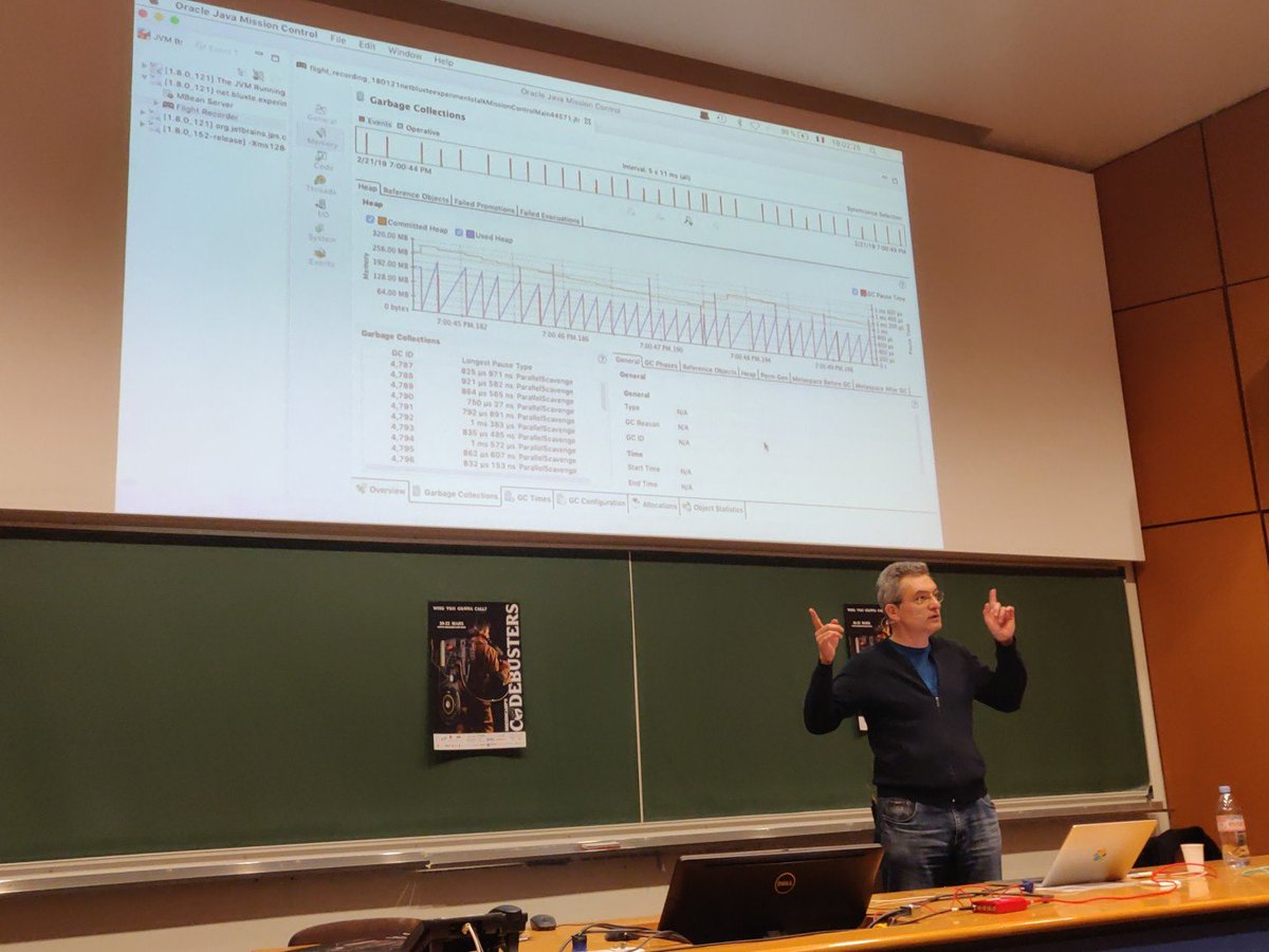 Session 'Inside the JVM' par <a href="/bluxte/">Sylvain Wallez</a> ... Outils pour inspecter son application,la rendre plus performante, ... 👍