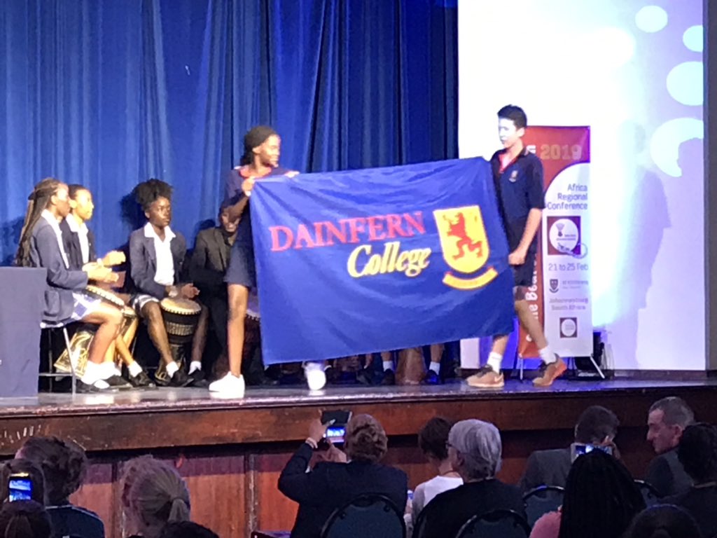 AitkenKathy's tweet photo. #SaintsExcellence #RoundSquare Flag bearing ceremony led by Bridge House, Brookhouse, Dainfern College https://t.co/LQRvQOnhdK