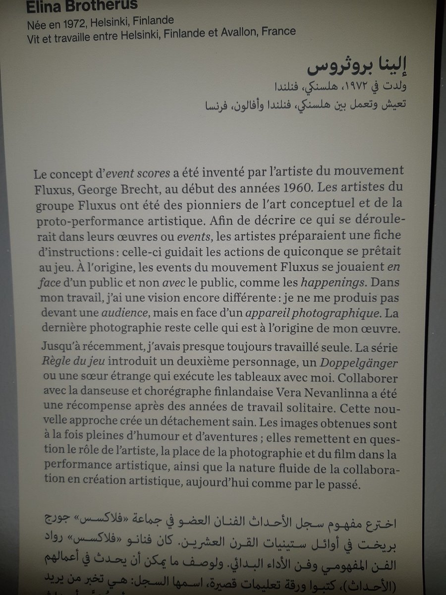 FernandezTarja's tweet photo. So happy to admire works of &amp; with Finnish photographer and video artist Elina #Brotherus @sursockmuseum collection "La Fabrique des illusions" in #Beirut. https://t.co/mDiDHZTB7c