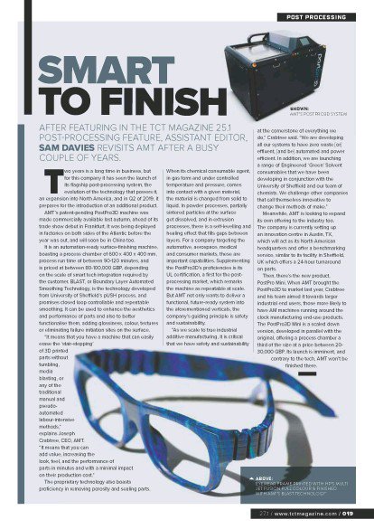 amtpostpro's tweet photo. Thanks to @TheTCTMagazine for the great article on our award winning post processing solutions - Check if out now below. Contact us for more info - info@amtechnogies.co.uk #PostPro3D #PostPro3DMini #IndustrySafe https://t.co/Ps7yRSyTRc