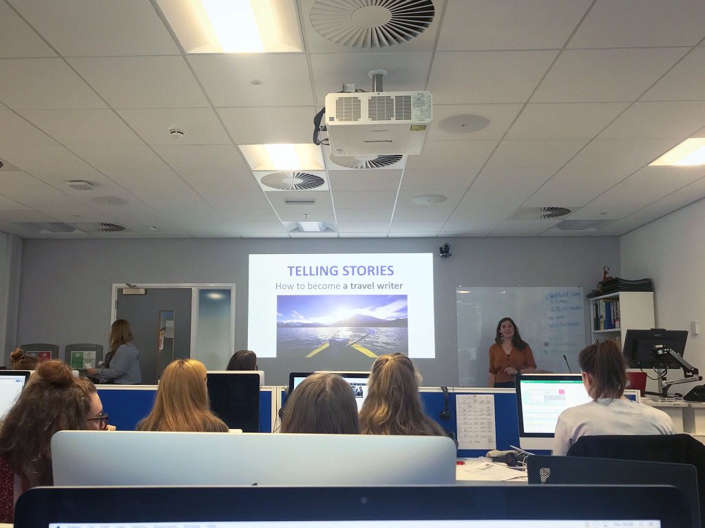 sianannalewis's tweet image. Thank you @CardiffJomec for having me in today to chat all things travel writing with the journos of tomorrow. Cannot believe it’s a decade since I studied here! #cardifftrained
