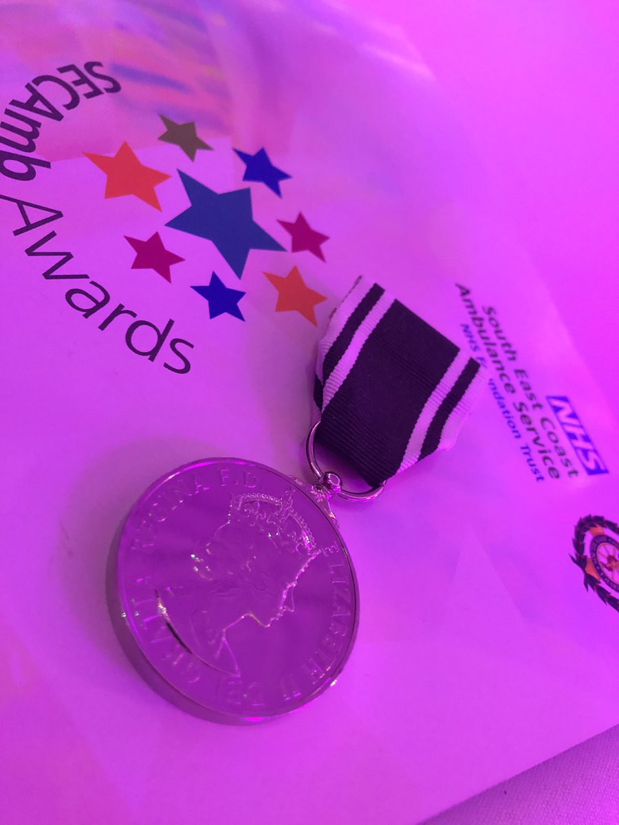 RobertB3107's tweet photo. Such a great night at the #SECAmb awards watching my Dad receive his medal for “Long Service and Good Conduct”. Although the evening was his, I’ve met some great people and it’s reinforced that I am heading on the right track to where I want to be #studentparamedic #proudtobegre https://t.co/1t6UNmbYEN