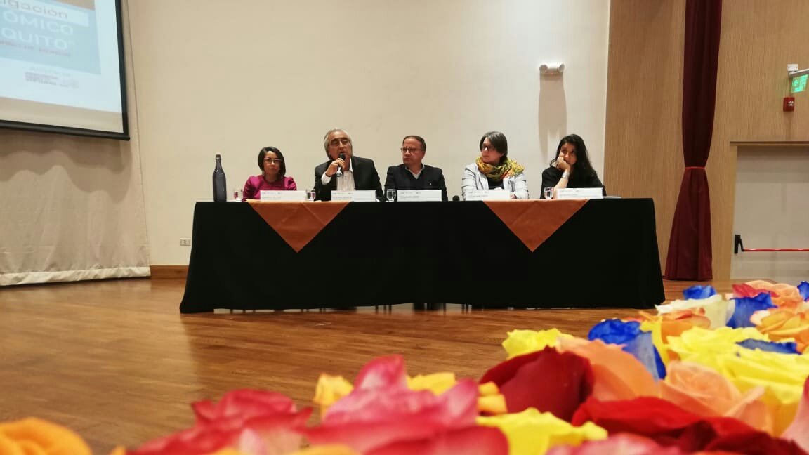 IAENUniversidad's tweet photo. El prefecto de @PichinchaGob, @GustavoBarojaN señala la incidencia en la política pública que tienen la investigación sobre la situación laboral y aporte económico de los inmigrantes en la ciudad de Quito.  #TrabajoMigraciónQuito https://t.co/fyZOtbi9n8