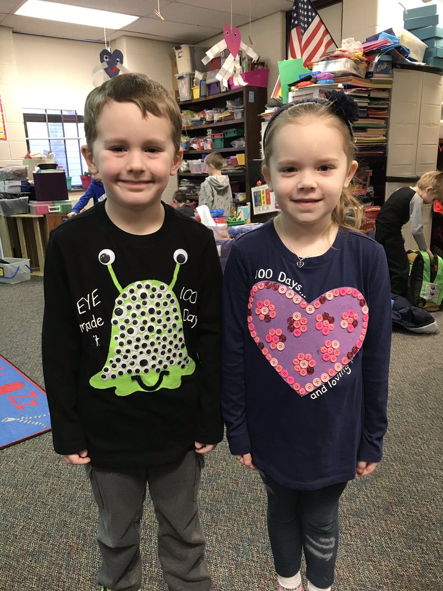 LuannStackpole's tweet photo. Celebrating 100 days in kindergarten! @GainesElem @swartz_creek https://t.co/xiSjyaLohc