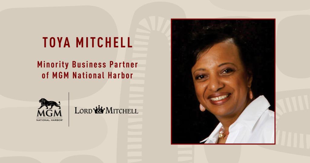 MGMNatlHarbor's tweet photo. Happy Black History Month to our future change maker Toya Mitchell, owner of Lord &amp; Mitchell. Toya became one of our first minority business partners in 2016, supporting project needs pre and post grand opening. Please join us in thanking her for our continued partnership. https://t.co/goTZ2vL7fx