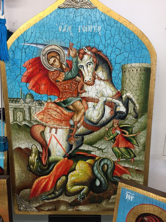 Saint George à la main peint Unique icône avec argent Sterling métal détails 40x55cm taille env. https://etsy.me/2IwxO7s via @Etsy @StElisabeth_cvt @H2H_news @Zastrognyi_K @CStElizabeth @eevriviades @ByzantineLegacy @StElisabeth_cvt @Baluinkognito @Milos1389Obilic @OrthodoxUSA