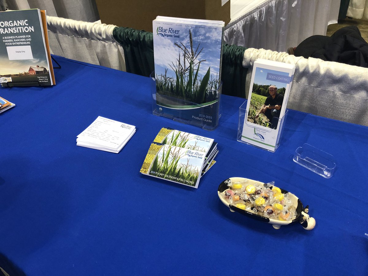 DerekBlueRiver's tweet photo. Setting up the @blueriverseed booth @MOSESConference !  Come by for the candies, stay for the information! #plantblue https://t.co/rkoYwTveBl