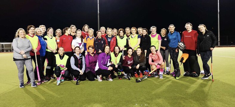 DungannonHC's tweet photo. Check out these guys! Over 30s and DLHC senior training last night. What a turn out! Three weeks of Over 30s left - hopefully see you all next Wednesday night. Don't forget juniors will be also on, starting at 6pm as normal! ❤️🏑👍🏼 #DLHC https://t.co/tmG3cBUWxD