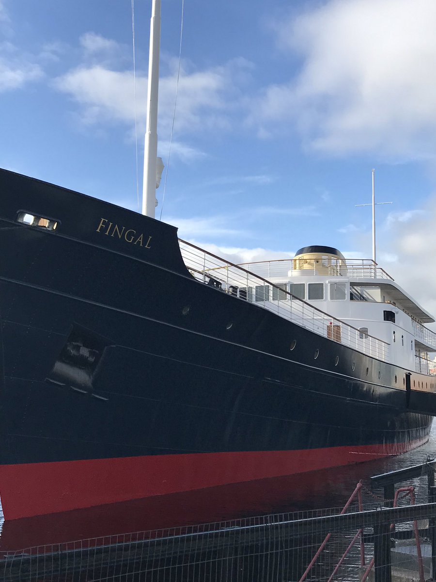 stephersclare's tweet photo. @fingaledinburgh @britanniayacht thanks so much @EmilyBritannia for showing us round today, beautiful new hotel, love it!! All aboard! ⛴sitescotland  #MakeItEdinburgh #leith #floatinghotel #5star #unique #exclusive https://t.co/UXkdlRXScj