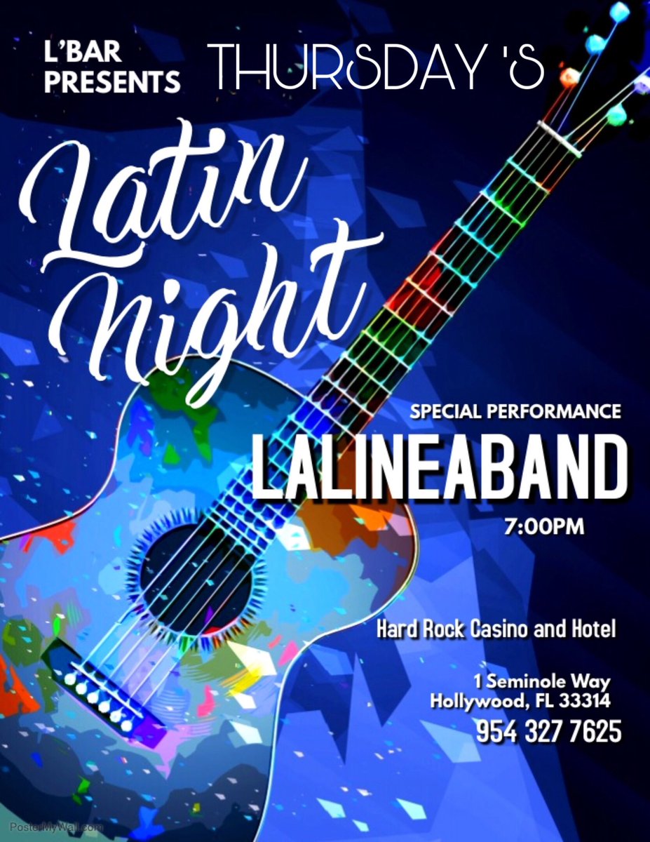 Latin Thursday’s at <a href="/HardRockHolly/">Seminole Hard Rock Hollywood</a> #LBAR #musicalatina #hollywoodfl