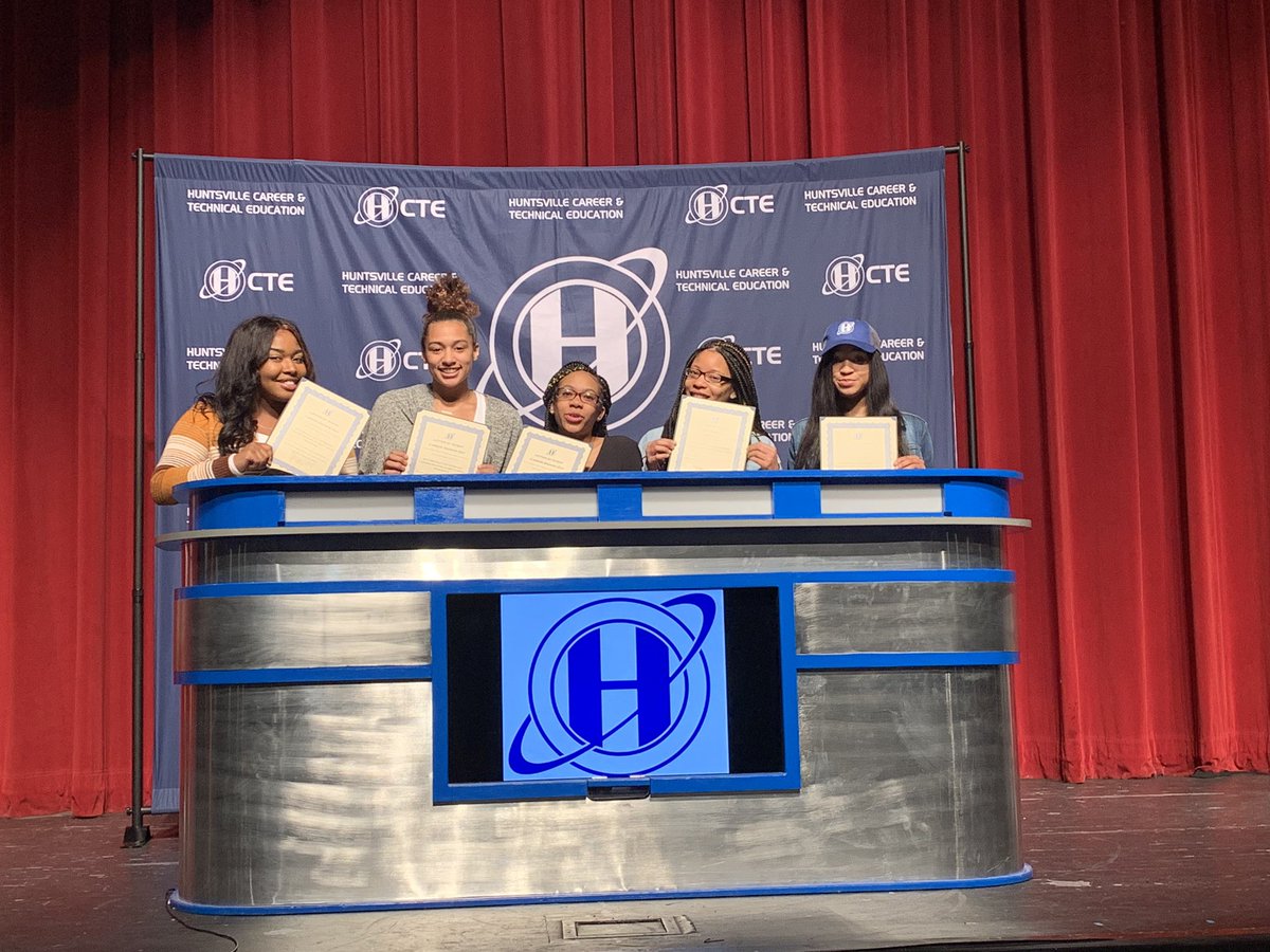 HCTCounselor's tweet photo. So proud of these HCTE students on HCTE Career Signing Day! #HCTEsigningday #CTEMonth #CTEWorks @HSVk12  @HSVCareerCoach https://t.co/NrBS7RrvIo