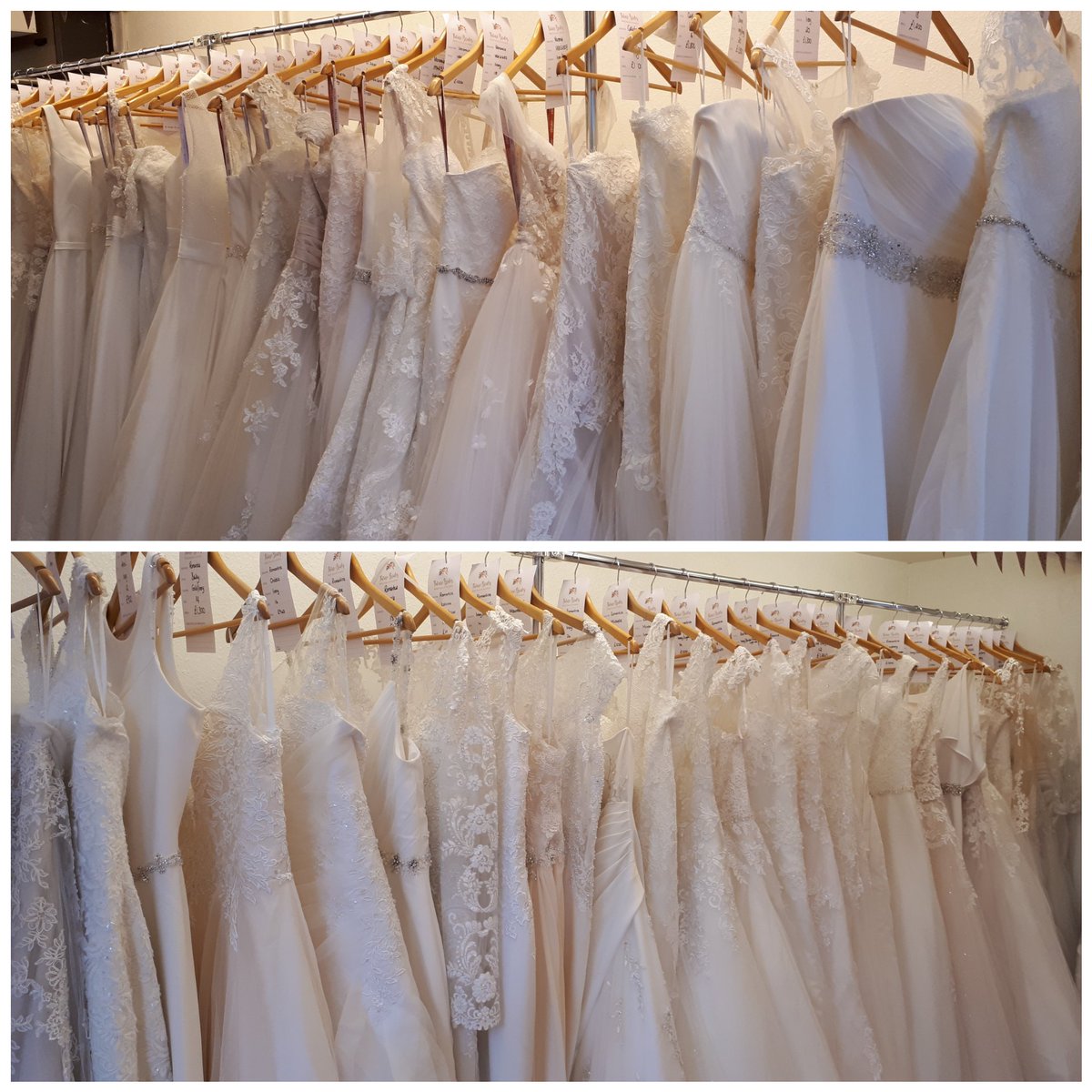 Rows of beautiful dresses just waiting to be tried on.... #bookanappointmenttoday 💜
#engaged #weddingdresses #shoplocal