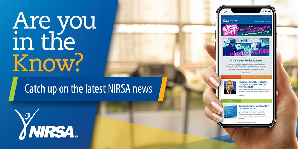 A brand new NIRSA Know launched this week! https://nirsa.org/know