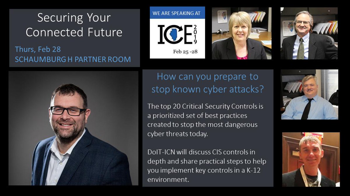 valbolinger's tweet photo. Simply being compliant is not enough to mitigate cyber attacks &amp; protect critical data. Implementing the CIS top 20 controls is a great way to protect your school. Learn more@#ICE19 https://t.co/OvVgUFkxWO @IllinoisDoIT @loricsorenson @ice_il @amber_heffner @CISecurity @frank_ICN https://t.co/HSjoeZaL4Q