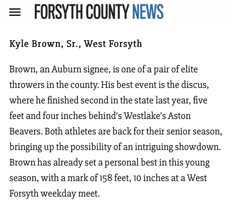 WestForsythFB's tweet image. Go Get ‘Em @Brown355Kyle!

#GuloGulo