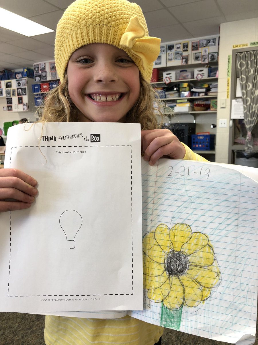 Think Outside the Box Thursday...it’s not a lightbulb, it’s a...flower!  Way to be creative!